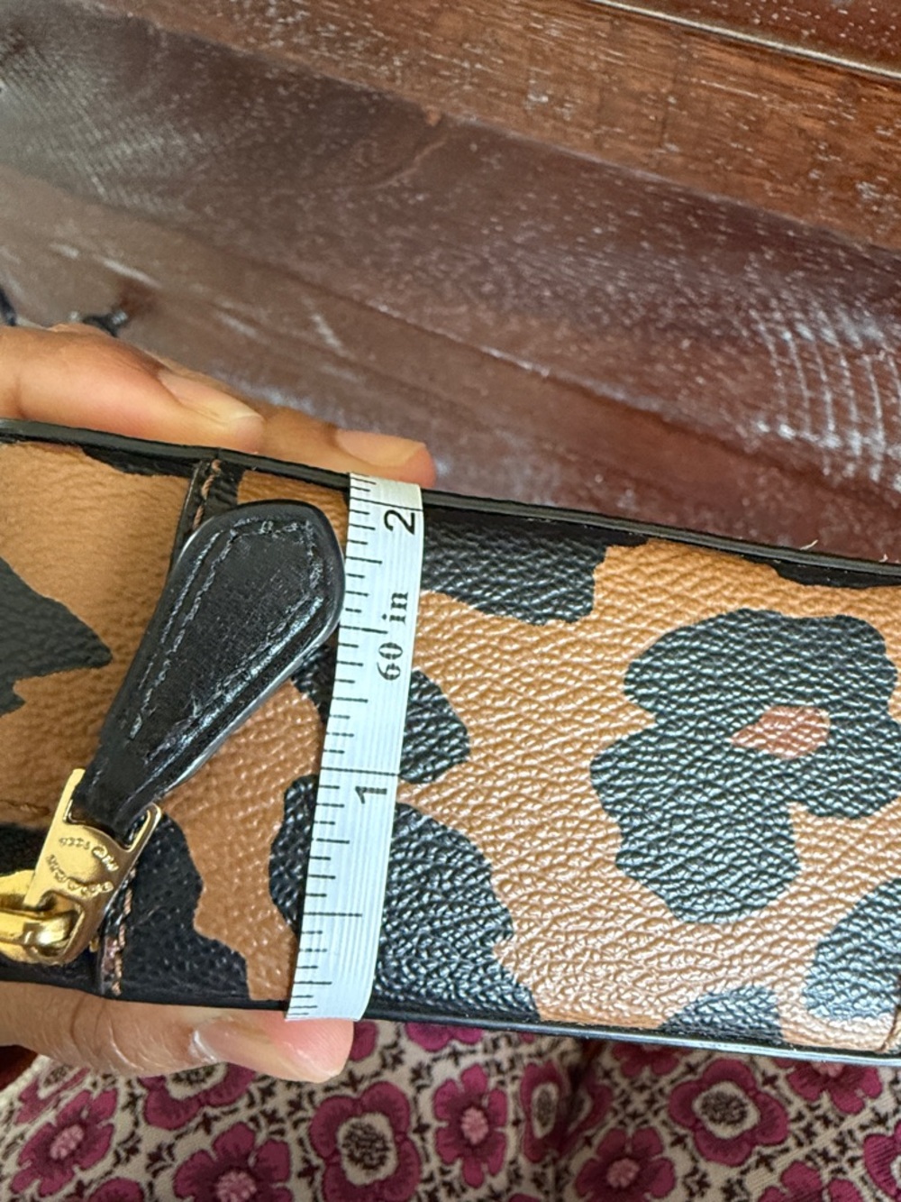 Coach Leopard Print Zip jewelry organizer - Brown & Black - Picture 15 of 15